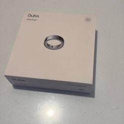 Oura Ring 4, Silver, Size 10
