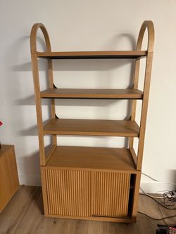 Bamboo set ( book case, tv stand, and table with 4 chairs)
