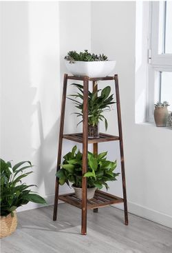 3 Tier Plant Stand for Indoor Plants Outdoor Tall Multi-Tiered Plant Shelf  for Multiple Plants Flower Pot Holder Wood Planter Display Shelving for  Sale in Brooklyn, NY - OfferUp