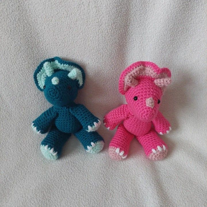 Blue Triceratops (Pink Sold)