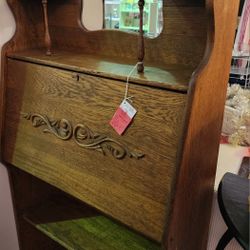 Victorian Style Oak Secretary