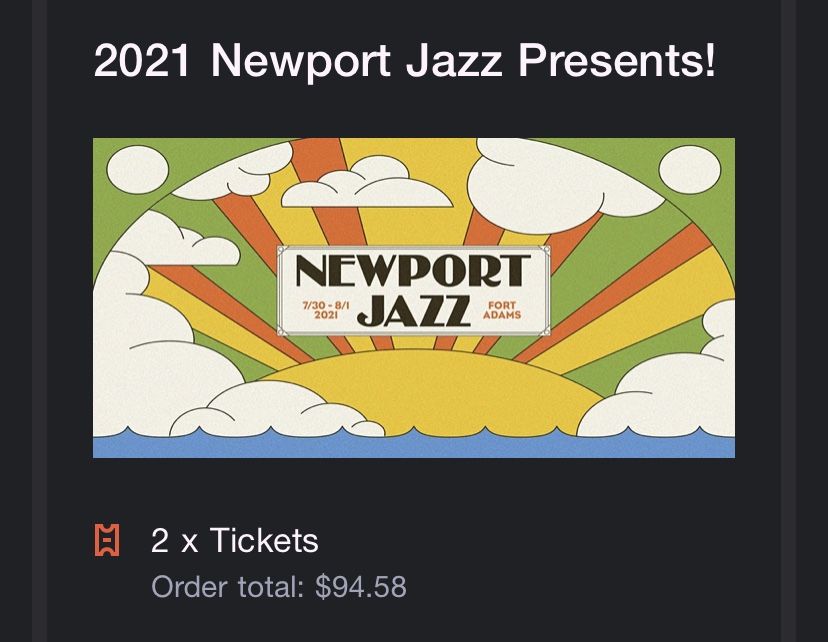 x2 Newport Jazz Festival Student Tickets July 31st