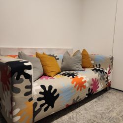 Small Couch Love Seat Loveseat Sofa IKEA +  Extra Cover