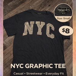 NYC Graphic T-Shirt (Streetwear) Size Small 🔥