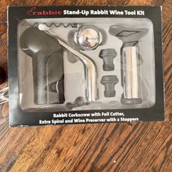 Rabbit Stand-Up Wine Tool Kit - 6 Piece Essential Set