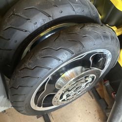 2012 Street glide wheels Front And Rear With Tires 