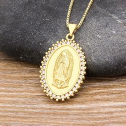 Gold Plated Mary Necklace