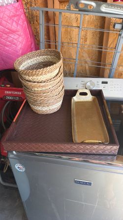 Home decor trays and baskets
