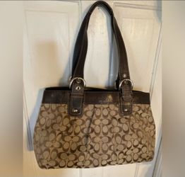 Coach brown tote bag