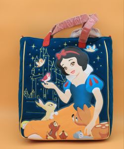 Loungefly Disney Snow White And The Seven Dwarfs Quilted Velvet Tote Bag