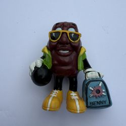 California Raisins  Calrab Benny The Bowler PVC Figure 2.5  inch Applause 1988