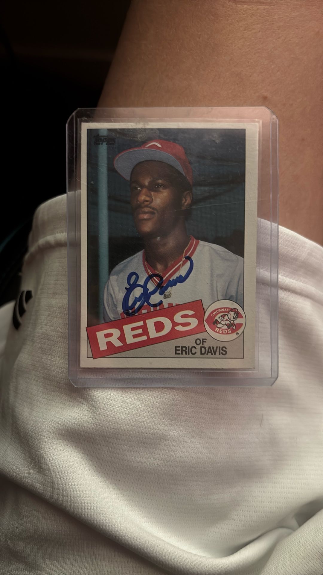 Eric Davis Rookie Card On Card Sign