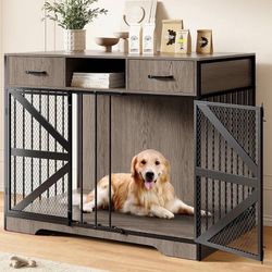 New XL dog crate with drawers