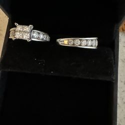 3ct 14k SI-2 Clarity Diamond Ring Wedding Set