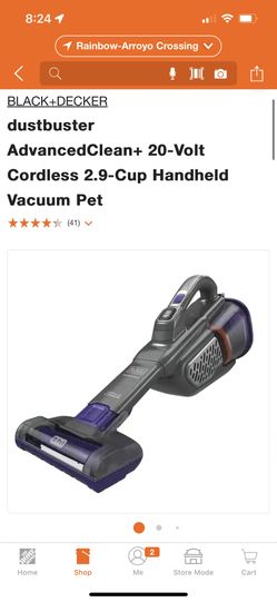 BLACK+DECKER Dustbuster AdvancedClean+ 20-Volt Cordless Car Handheld Vacuum  in the Handheld Vacuums department at