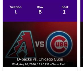Arizona Diamondbacks vs Chicago Cubs - Wed