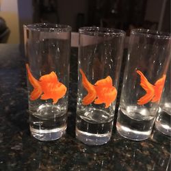 Vintage Goldfish Shot Glasses