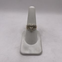 14kt Dual-Tone Gold Duo Diamond Engagement Style Ring Set 