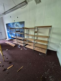 Warehouse wood shelf
