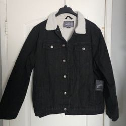 Men's Denim Trucker Sherpa Black XL