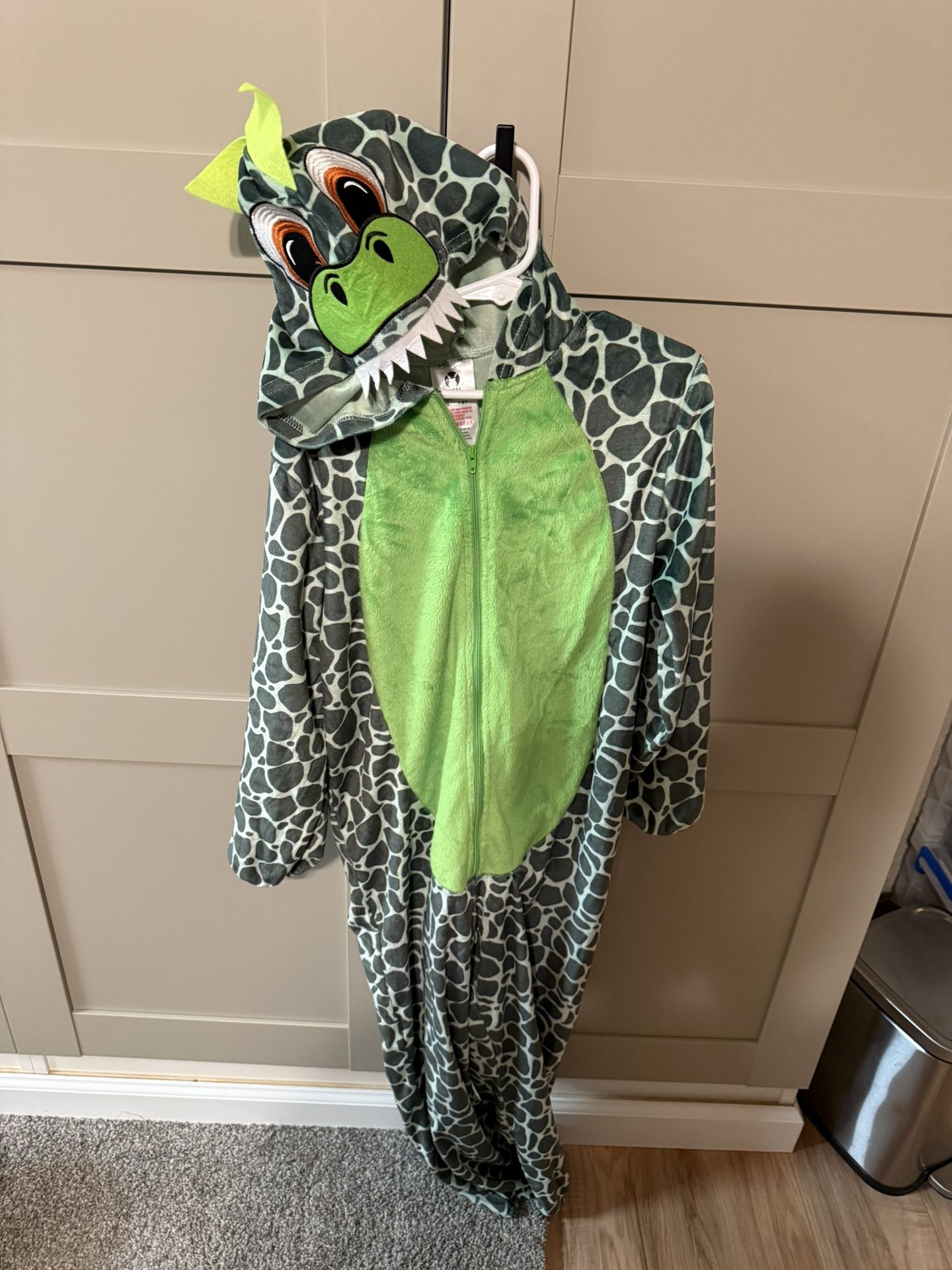 Kids Dinosaur Costume, Hooded Dragon Romper jumpsuit 7-8 size