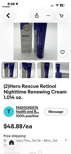 Rescue retinol nighttime cream