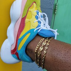 I Deliver i Ship 14k Gold Plated Anklet 3 Piece Set