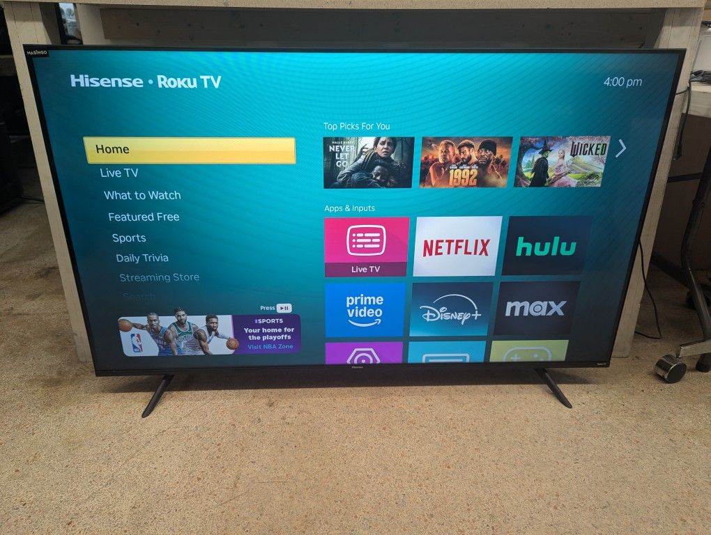 Hisense 58" Roku Television 58R6E3 Missing Remote
