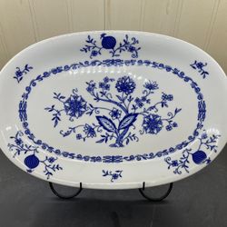 Seltmann Weiden Bavaria W. Germany Blue Onion Oval Platter