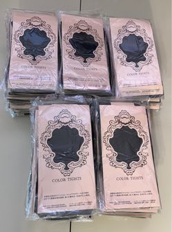 50 Black Sheer Stirrup Tights – Bulk Lot