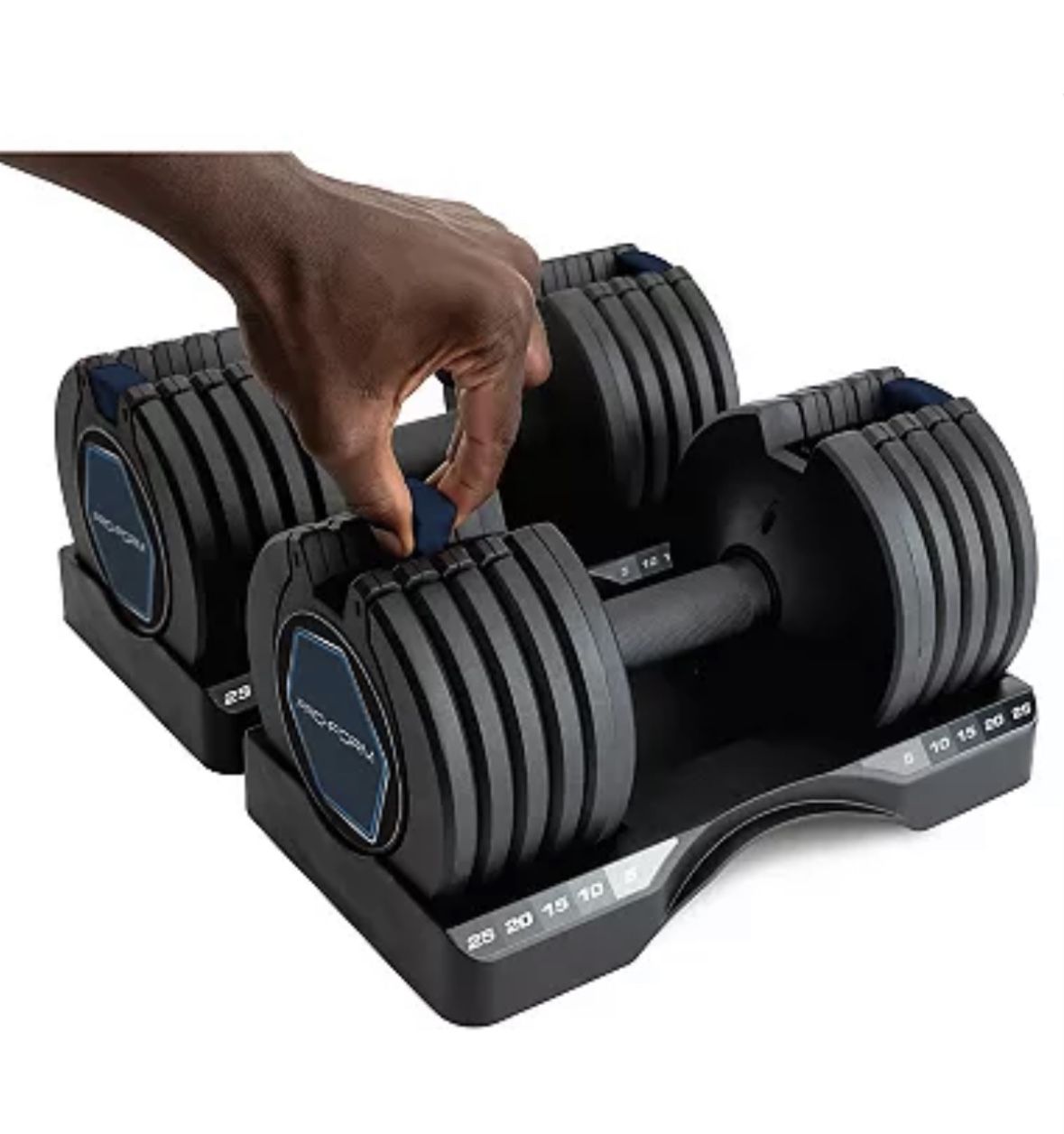 Proform Rapid-Strike Adjustable Weights 25 lbs. Select-A-Weight Dumbbell Set, Great Exercise