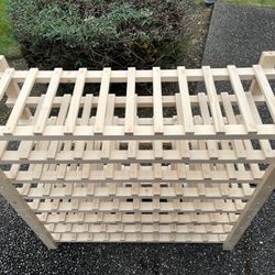 Wine Rack For 80 Bottles, Unfinished