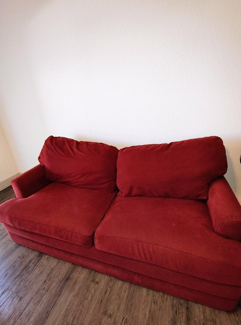 Red Couch & Yellow Chair
