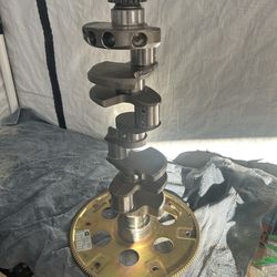 Heavy duty forged sbc crankshaft and sfi flexplate