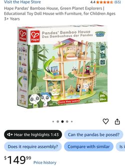 Hape Pandas Bamboo House playset