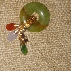 Vintage Jade Pendant/Charm For Prosperity and Good luck 
