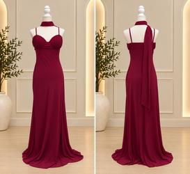 Mulberry Éclat Sweetheart Scarf Maxi Dress