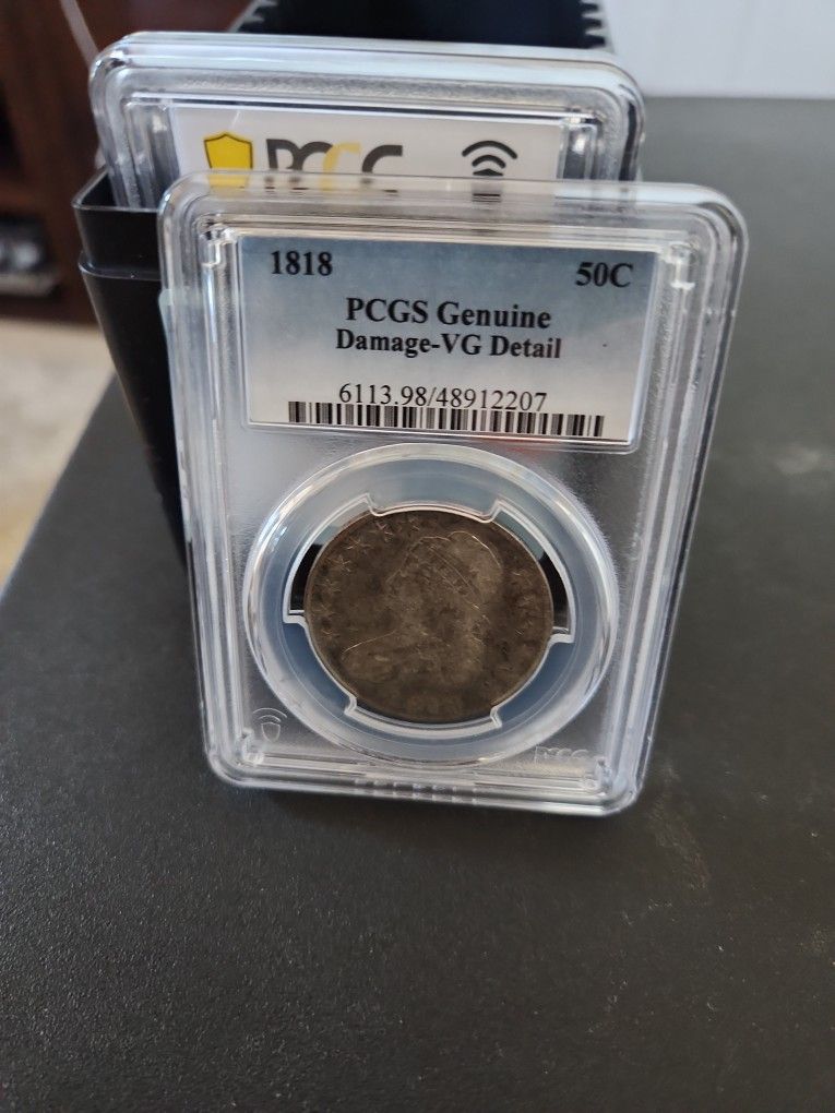 1818 Capped Bust Half Dollar PCGS DAMAGED-VG DETAIL