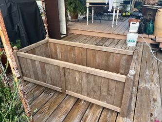 Planter teak above ground garden box
