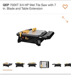 700xt 3/4 Hp wet tile saw with 7 in