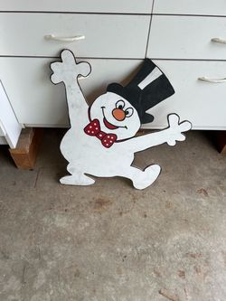 Frosty the Snowman Wooden Cutout Decoration