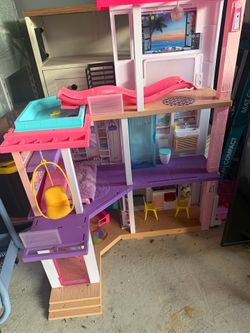 Barbie dream house and accessories