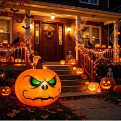 Halloween Inflatable Pumpkin with LED Eyes