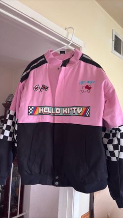Hello Kitty Racing Jacket Pink Black Checkered