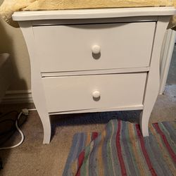 White Bedside Table