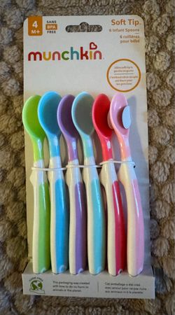 New Munchkin® Soft Tip™ Infant Spoons, Multi-Color, Unisex, 6 Pack