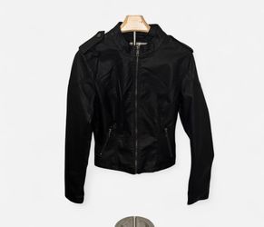Women's Black Pleather Jacket SM/MED/LG Available