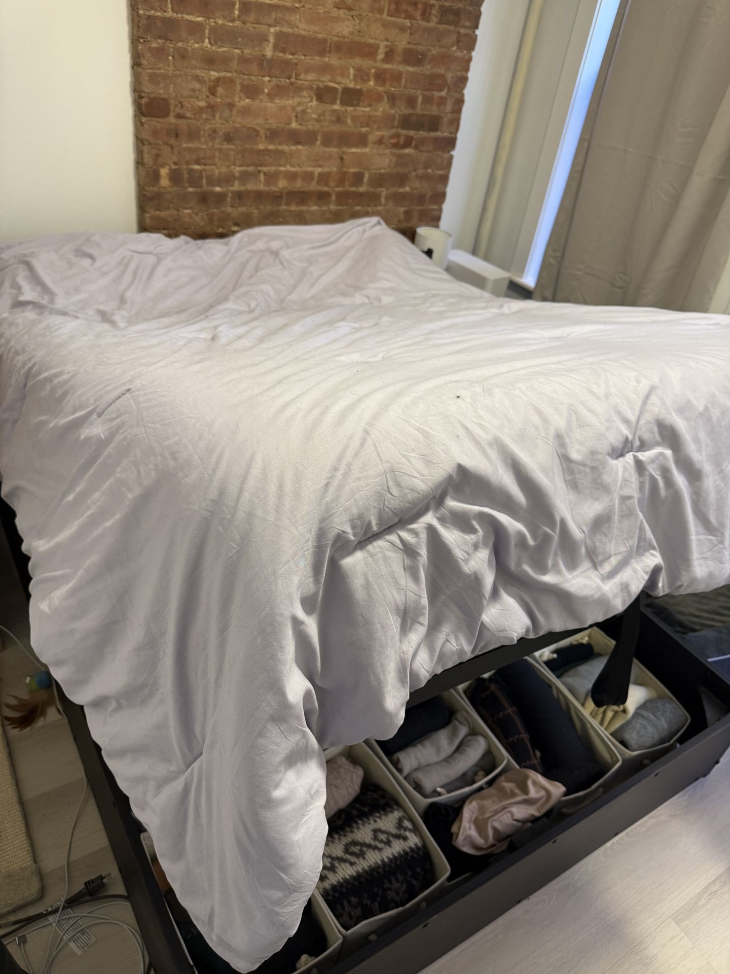 Full Bed Frame With Storage