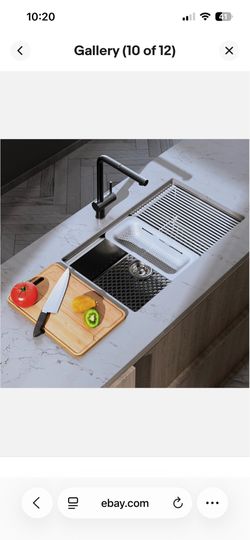 Undermount Stainless Steel Kitchen Sink - SR SUN RISE 32" X 19"