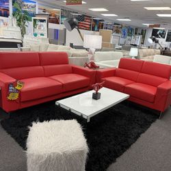 Beautiful Red Sofa And Love On Huge Liquidation Sale Only $599